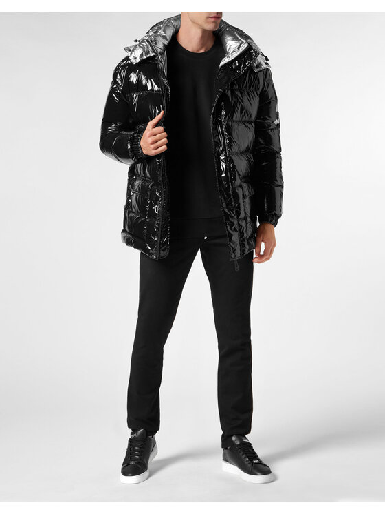 PHILIPP PLEIN PHILIPP PLEIN Vatovaná bunda 45 Černá Regular Fit