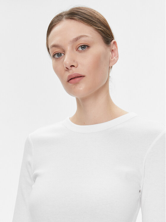 Calvin Klein Calvin Klein Bluzka K20K206048 Biały Regular Fit