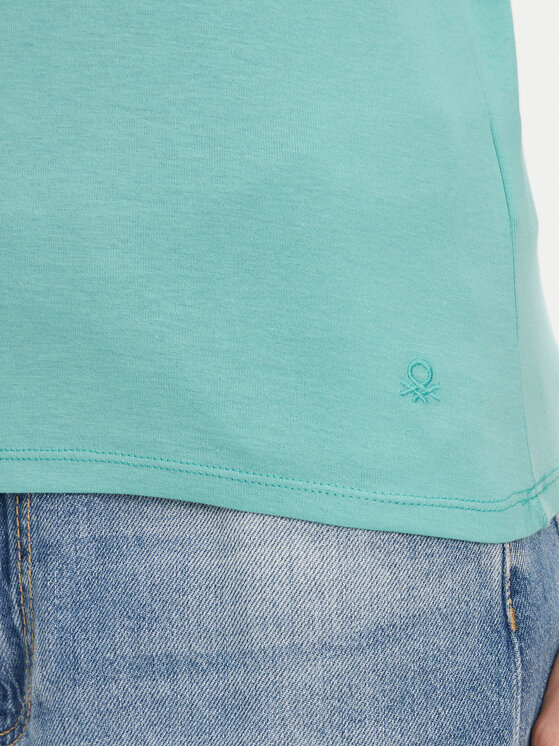 United Colors Of Benetton United Colors Of Benetton Μπλουζάκι 3GA2E16A1 Πράσινο Regular Fit