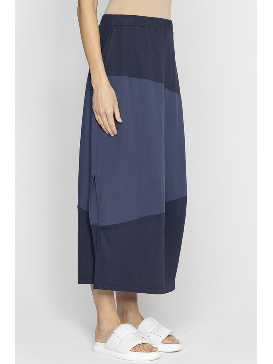 Deni Cler Milano Deni Cler Milano Spódnica T-DC-7012-E2-20-58-1 Granatowy Regular Fit