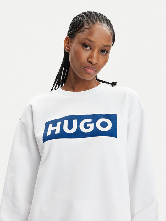HUGO Hugo Pulóver Classic 50515817 Fehér Relaxed Fit