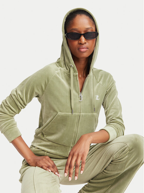 Juicy Couture Juicy Couture Sweatshirt Madison  JCWA122001 Dunkelgrün Slim Fit