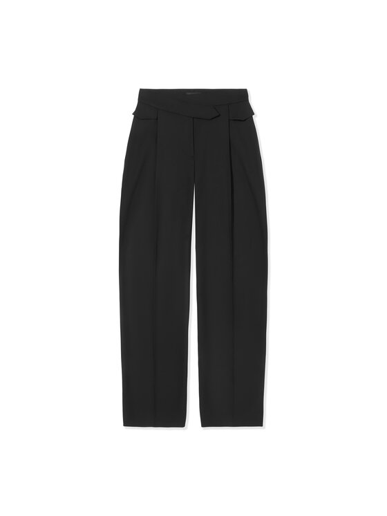 La Mania La Mania Kalhoty z materiálu PIE 2 Černá Classic Fit