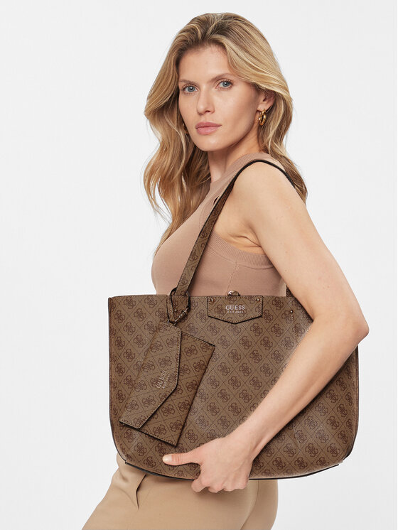 Guess Guess Ročna torba Brenton Tote HWEBG8 39023 Rjava