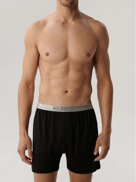 Atlantic Atlantic Bokserki Pima cotton Czarny