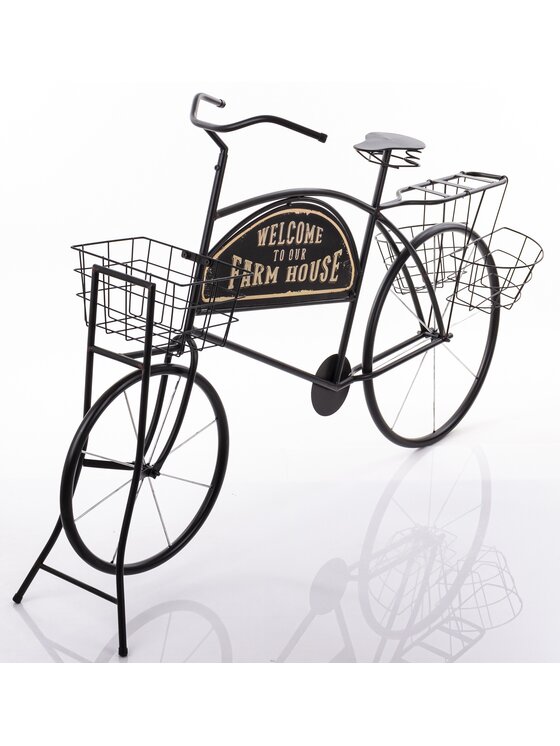 MIAhome MIAhome Kwietnik metalowy 87,5x130x38 cm BASIKAL Czarny