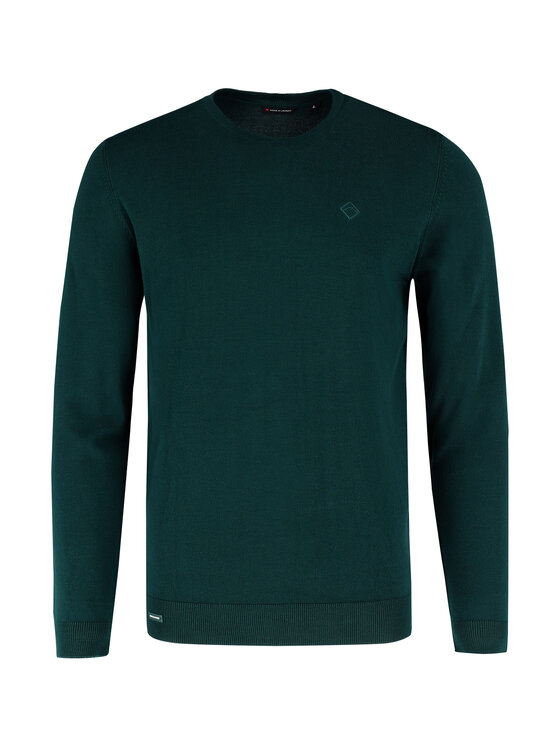 Volcano Volcano Sweter S-MARC Zielony Regular Fit