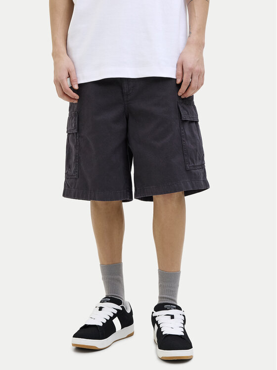 Jack & Jones Jack & Jones Pantalon scurți din material Karl 12269374 Negru Loose Fit