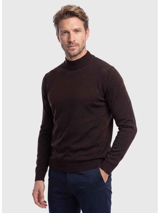 Pako Lorente Pako Lorente Sweter P26WB-2X-004 Brązowy Classic Fit