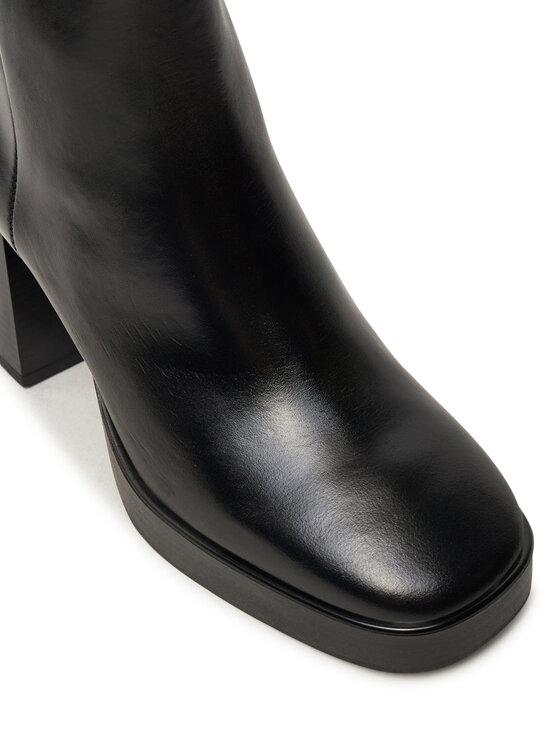 Tommy Hilfiger Tommy Hilfiger Botine Premium Leather High Heel Bootie FW0FW08100 Negru