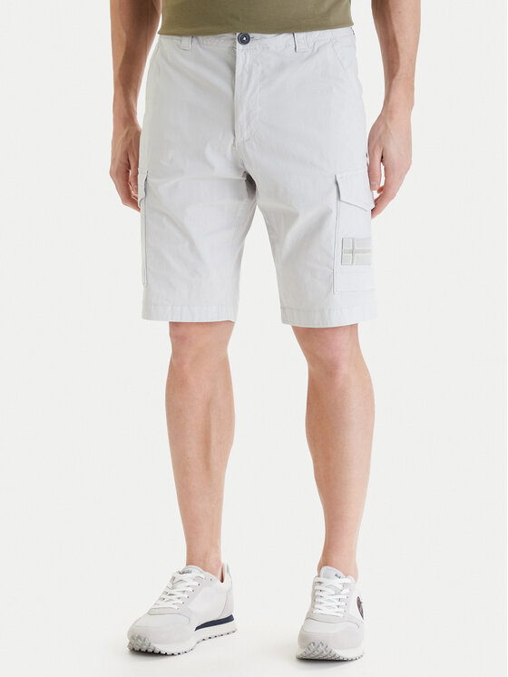 Napapijri Napapijri Auduma šorti N-Horton NP0A4HOS Pelēks Regular Fit