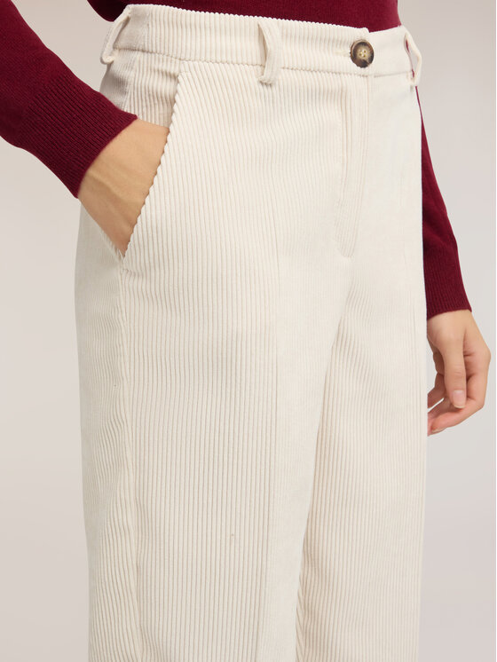 Motivi Motivi Pantaloni di tessuto P09AQ005047N011 Bianco Boy Fit