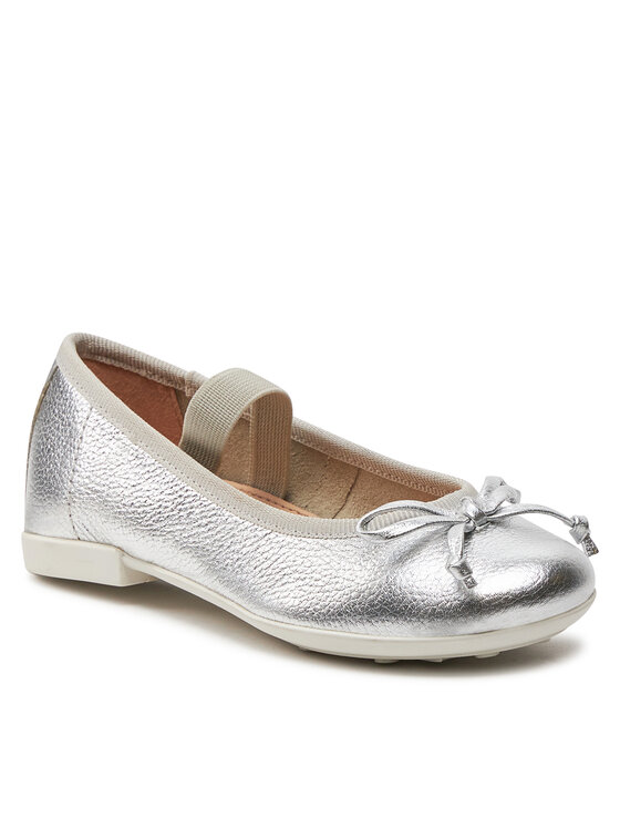 Geox Geox Ballerinas Jr Plie' J4555D 00044 C1007 M Silberfarben