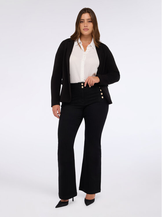 Fiorella Rubino Fiorella Rubino Jeansy P437T005122N033 Czarny Flare Fit