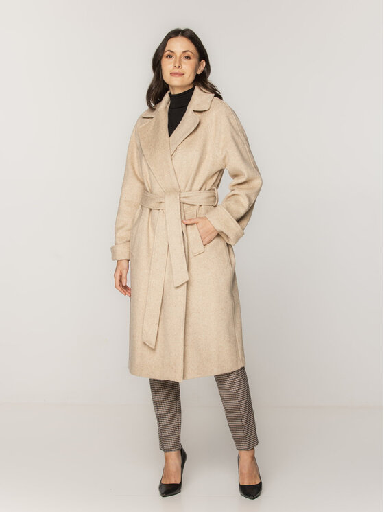 Willsoor Willsoor Płaszcz zimowy 65359 65360 Beżowy Regular Fit