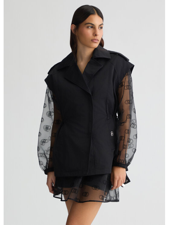 Liu Jo Gilet TA5218T290422222 Nero Regular Fit