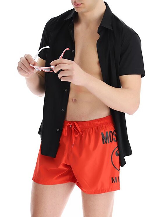 MOSCHINO Underwear & Swim MOSCHINO Underwear & Swim Plavecké šortky V6 103 5989 Červená Regular Fit