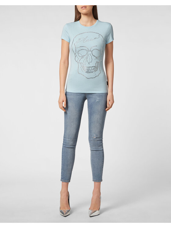 PHILIPP PLEIN PHILIPP PLEIN T-shirt 1315 Celeste Regular Fit