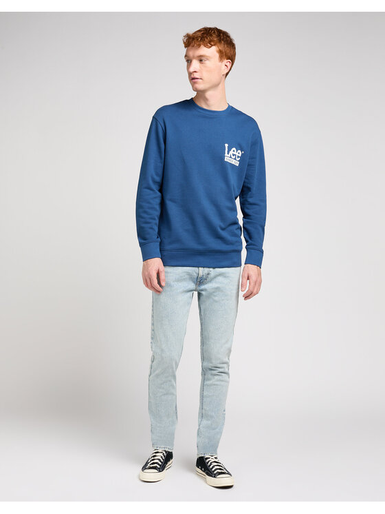 Lee Lee Spodnie materiałowe LUKE Niebieski Slim Fit