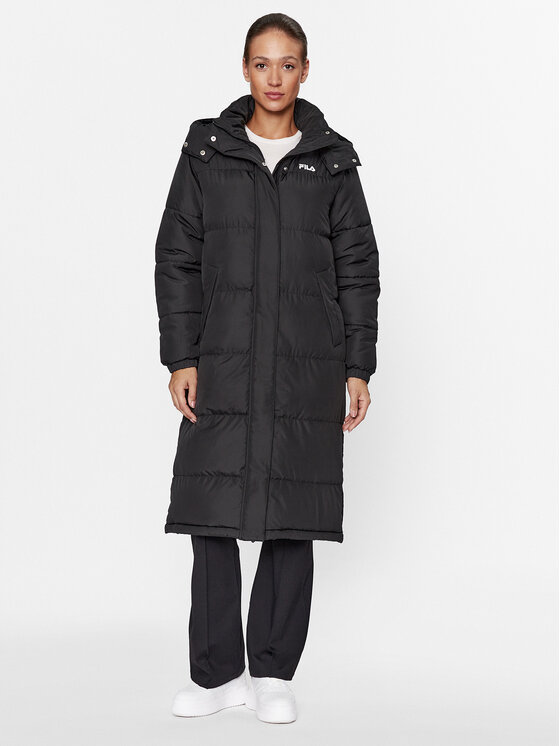 Fila Fila Пухено яке FAW0546 Черен Regular Fit
