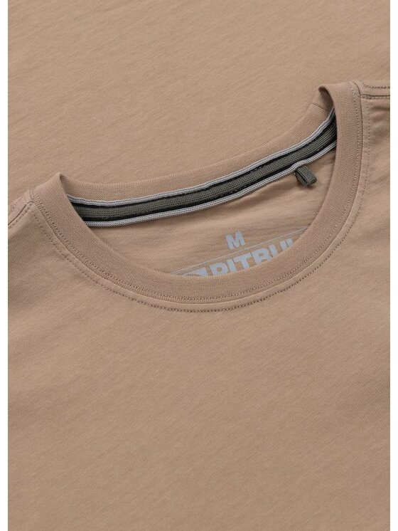 PITBULL PITBULL T-Shirt Koszulka męska DRIVING 3XL Beżowy Regular Fit