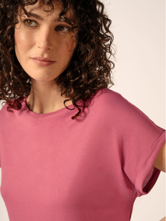 Huber Huber T-Shirt 19004 Różowy Regular Fit