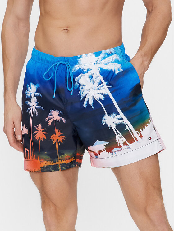 Férfi Úszónadrág Tommy Hilfiger, Méret: S, Színes, Photoprint UM0UM03295
