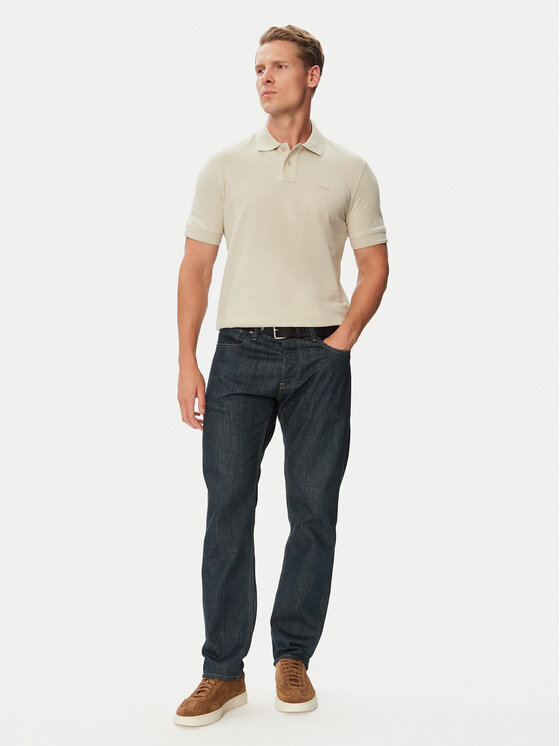 BOSS Boss Polo Prime 50507813 Beżowy Regular Fit