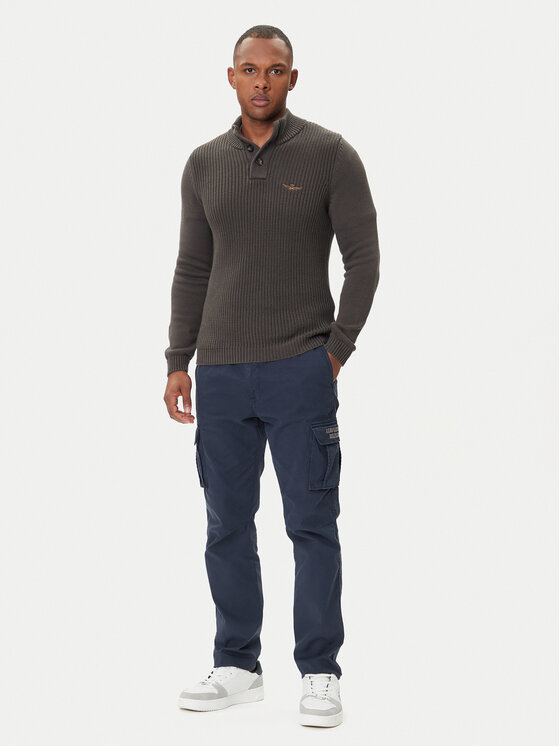 Aeronautica Militare Aeronautica Militare Džemper 252MA1572UL00409 Siva Slim Fit