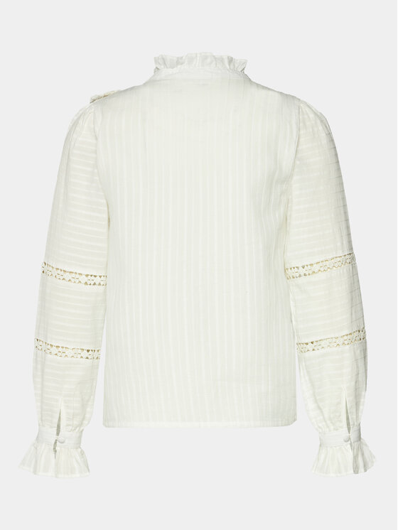NAF NAF NAF NAF Bluse Holaia C1 YHNC59 Écru Regular Fit