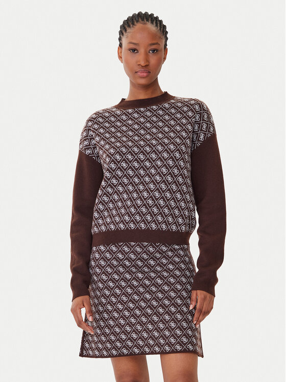 Guess Guess Поло W5BR23 Z3JD2 Кафяв Relaxed Fit