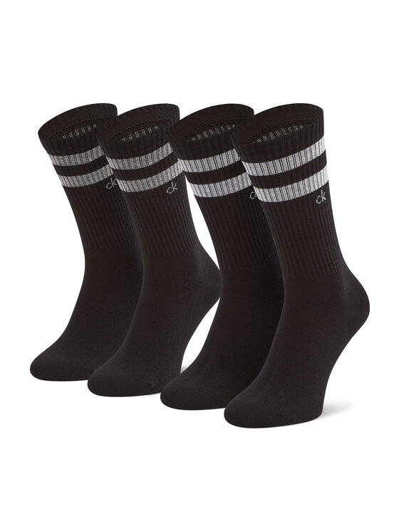 Calvin Klein Calvin Klein Σετ 2 ζευγάρια ψηλές κάλτσες unisex 701218711 Μαύρο