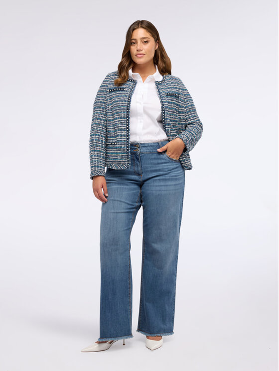 Fiorella Rubino Fiorella Rubino Giacca di transizione Q538T000221N0Z4 Blu Boxy Fit