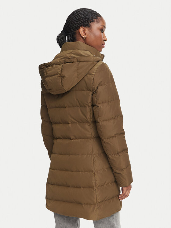 Tommy Hilfiger Tommy Hilfiger Žieminė striukė Heritage Tyra  WW0WW51563 Tamsiai žalia Slim Fit
