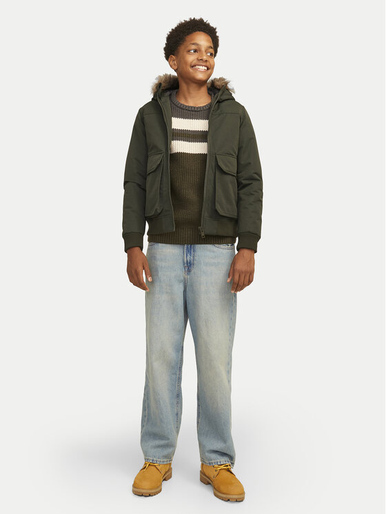 Jack&Jones Junior Jack&Jones Junior Зимно яке 12258512 Зелен Regular Fit