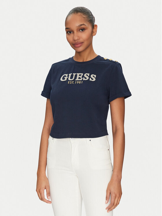 Guess Guess Tricou W5GI15 K8FQ4 Bleumarin Regular Fit