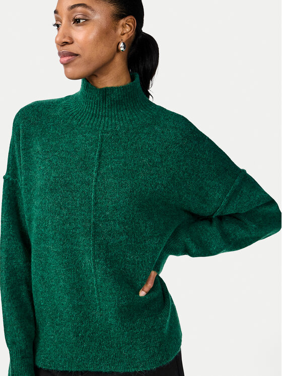 YAS YAS Rollkragenpullover Balis 26030703 Grün Relaxed Fit