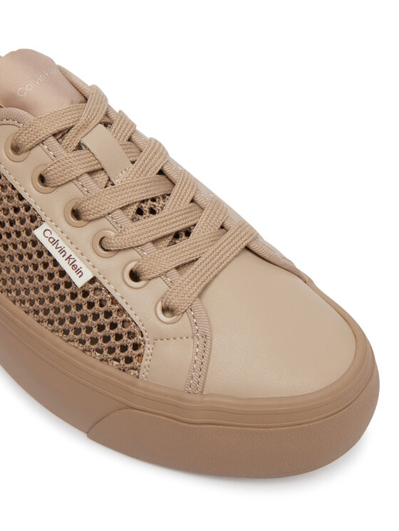 Calvin Klein Calvin Klein Tossud Vulc Flatf Lace Up Lin Mesh HW0HW02971 Beež