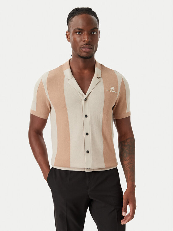 Beverly Hills Polo Club Beverly Hills Polo Club Hemd M7613-HR Dunkelbeige Regular Fit