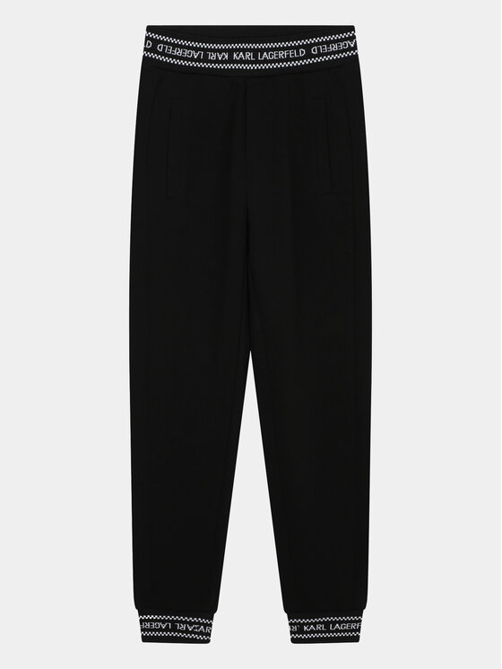 Karl Lagerfeld Kids Karl Lagerfeld Kids Παντελόνι φόρμας Z30031 S Μαύρο Regular Fit
