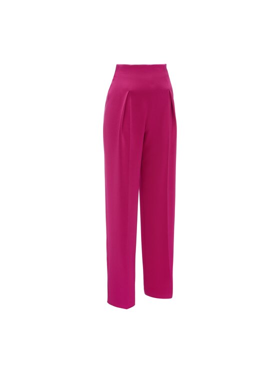 La Mania La Mania Spodnie materiałowe MOVE PINK Różowy Classic Fit