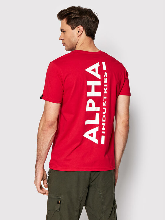 Alpha Industries Alpha Industries T-Shirt Backprint 128507 Červená Regular Fit