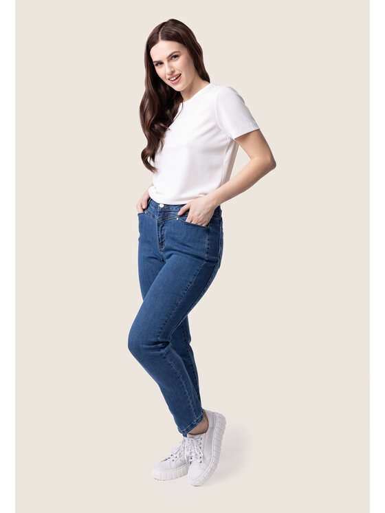 QUIOSQUE QUIOSQUE Dámske nohavice 3SN001 Tmavomodrá Regular Fit