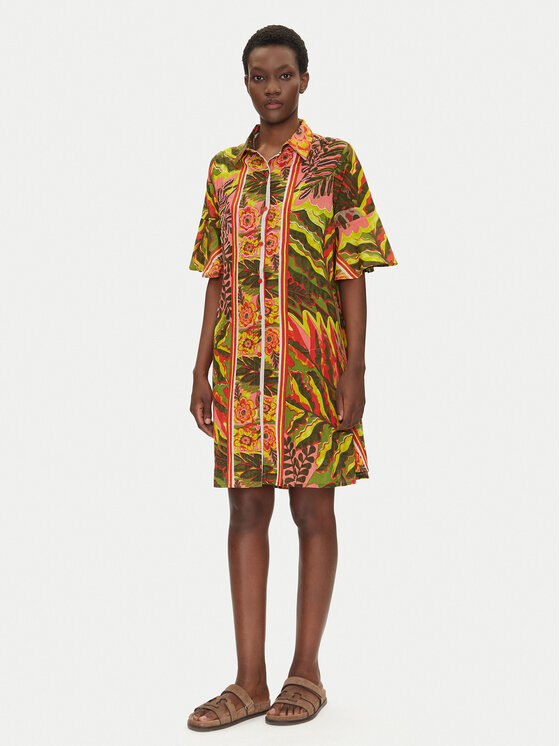 Iconique Iconique Рокля тип риза IC25-102 Цветен Relaxed Fit