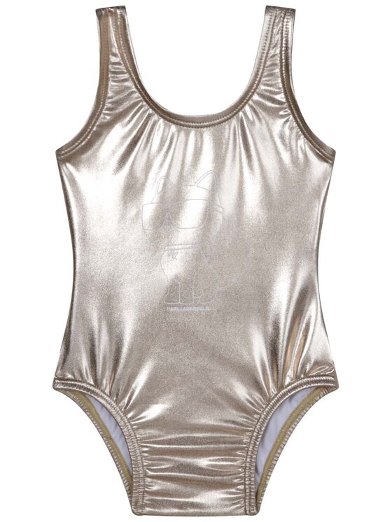 Karl Lagerfeld Kids Strój kąpielowy Z90048 Złoty | Modivo.pl