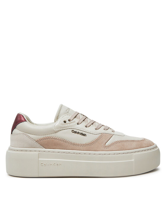 Calvin Klein Snīkeri Ff Cupsole Lace Up W/Ml Mix M HW0HW02125 Bēšs