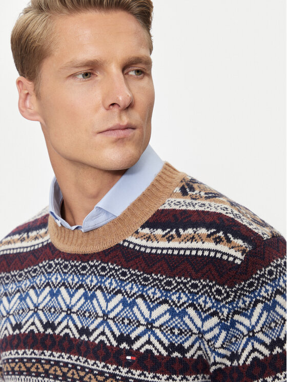 Tommy Hilfiger Tommy Hilfiger Džemper MW0MW37026 Smeđa Regular Fit