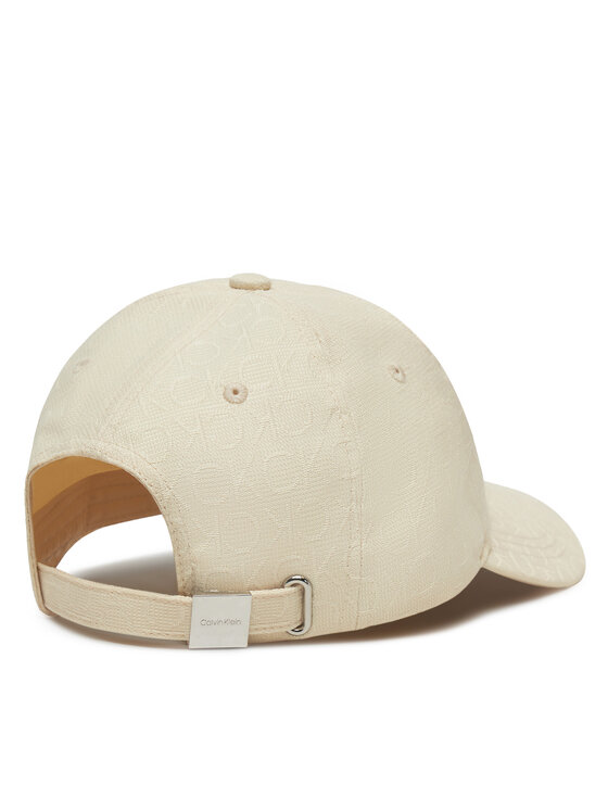 Calvin Klein Calvin Klein Kepurė su snapeliu Monogram Jacquard Cap K60K612871 Écru