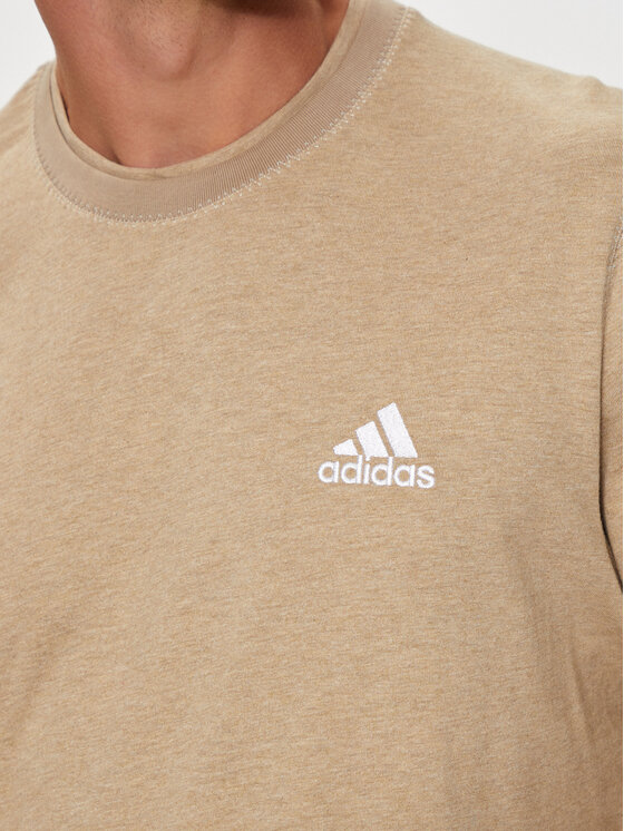 adidas adidas T-särk Seasonal Essentials IY6605 Beež Regular Fit