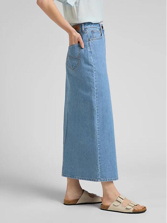 Lee Lee Gonna maxi ULTRA LONG SPLIT Blu Regular Fit